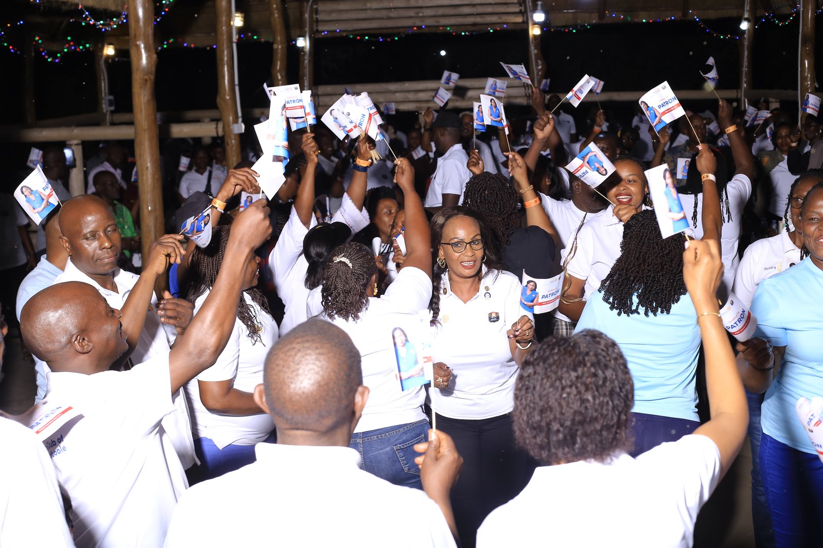 Irene facilitating a club meeting